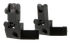 TacFire IS003, 45 Degree Flip Up Iron Sights Set, Spring-Loaded Front & Rear, Black Anodized Aluminum 