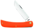 Case Sod Buster, Tru-Sharp Stainless Skinner Blade, Smooth Orange Synthetic Handle, Mirror-Polished Finish 