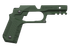 Recover Tactical CC3C03, Grip & Rail System, Compact 1911, Green Polymer, Picatinny Rail 
