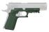 Recover Tactical CC3H Grip & Rail System, OD Green Polymer Picatinny, Standard Frame 1911 