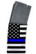 Mission First Tactical Extreme Duty, Magazine, 30 Rds, Blue Line American Flag Black Polymer 