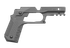 Recover Tactical CC3C Grip & Rail System, Compact 1911 Picatinny, Gray Polymer 