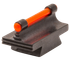 Truglo 3/8" Dovetail .343" Fiber Optic Front Sight, Red Fiber Optic, Black Steel Ramp 