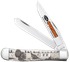 Case Sportsman Trapper, Clip/Spey Blades, Tru-Sharp SS, Turkey Embellished Natural Bone Handle, Mirror Polished Finish 