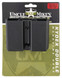 Uncle Mike's Kydex Double Mag Case, Double Row 9mm/40 Cal Magazines, Belt Clip, Smooth Black 