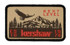 Kershaw Next Level 1974 Woven Patch, Woven Hook-and-Loop Patch, Tan/Red 