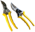 Wicked Tree Gear WTG017 Tough Hand Pruner, Aluminum Frame, Ergonomic Yellow Rubber Grip 