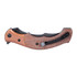 CRKT Ritual Compact, Folding Knife, Stonewash Black, 3.33" Blade, Micarta Handle, Brown 