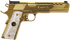 Iver Johnson Golden Eagle XL Deluxe, Slide Stop And Thumb Safety, 10MM, 6.00" Ported Barrel, 8 Rds, 24K Gold Plated 