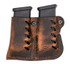 Versacarry Double Adjustable Double Stack Mag Pouch, Belt Loop, Distressed Brown 