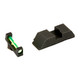 AmeriGlo GFT-114, Green Fiber Front, Black Rear, Fits Glock