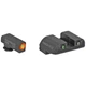 Glock OEM Night Sight Set, AmeriGlo H3, Orange Outline, Tritium