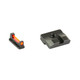 Truglo Fiber-Optic Pro, Front/Rear Sight Set, Black/Red, Fits Glock 17/17L/19/17X