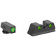 Meprolight Hyper-Bright, Tritium Sight Set, Green Front/Green Rear, For Glock 42/43/43X/48