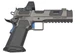 Stealth Arms Platypus 1911 Integrated Comp, 9mm, 5.00" Comp Barrel, Tungsten / NRA Blue, Trijicon SRO 1.0 MOA