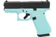 Glock G43X MOS, 9mm, 3.41" Barrel, 10 Rds, Robin's Egg Blue Frame / Black Slide