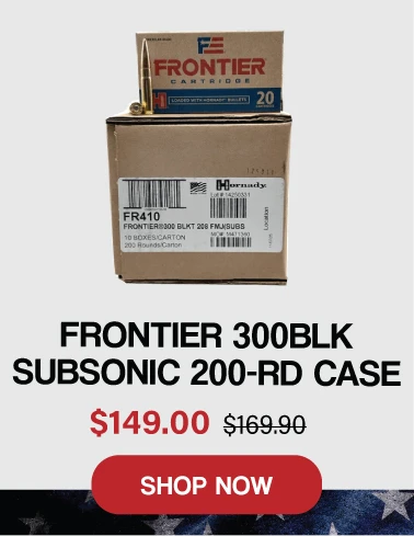 Frontier 300 Blackout subsonic 200-round case Labor Day deal