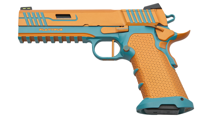 Stealth Arms 1911 Platypus Blue Gold