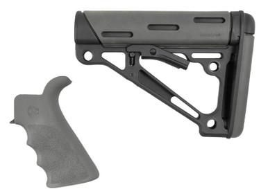 Hogue OverMolded 2-Piece Kit, Collapsible, Black & Aqua Rubber