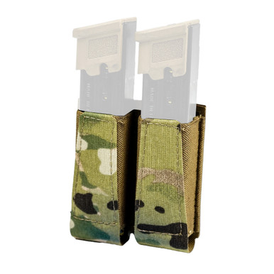 GBRS Group Double Pistol Pouch, MultiCam Black, Fits (2) Pistol