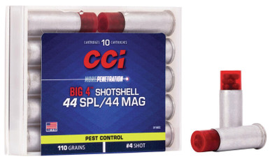 CCI Big 4 Shotshell, 44 Spl/Mag, 110 Grain, 10 Rds
