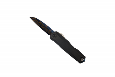 Microtech Cypher II, Blued Baker Forge Coppermai Damascus, 8.50