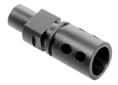 CMMG 57DA5BE Flash Hider, M12x1 LH Threads, Black Steel