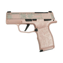 PP-「P」 SIG Sauer P365X, Pink / Purple Cerakote, Zaffiri Precision Gold Barrel