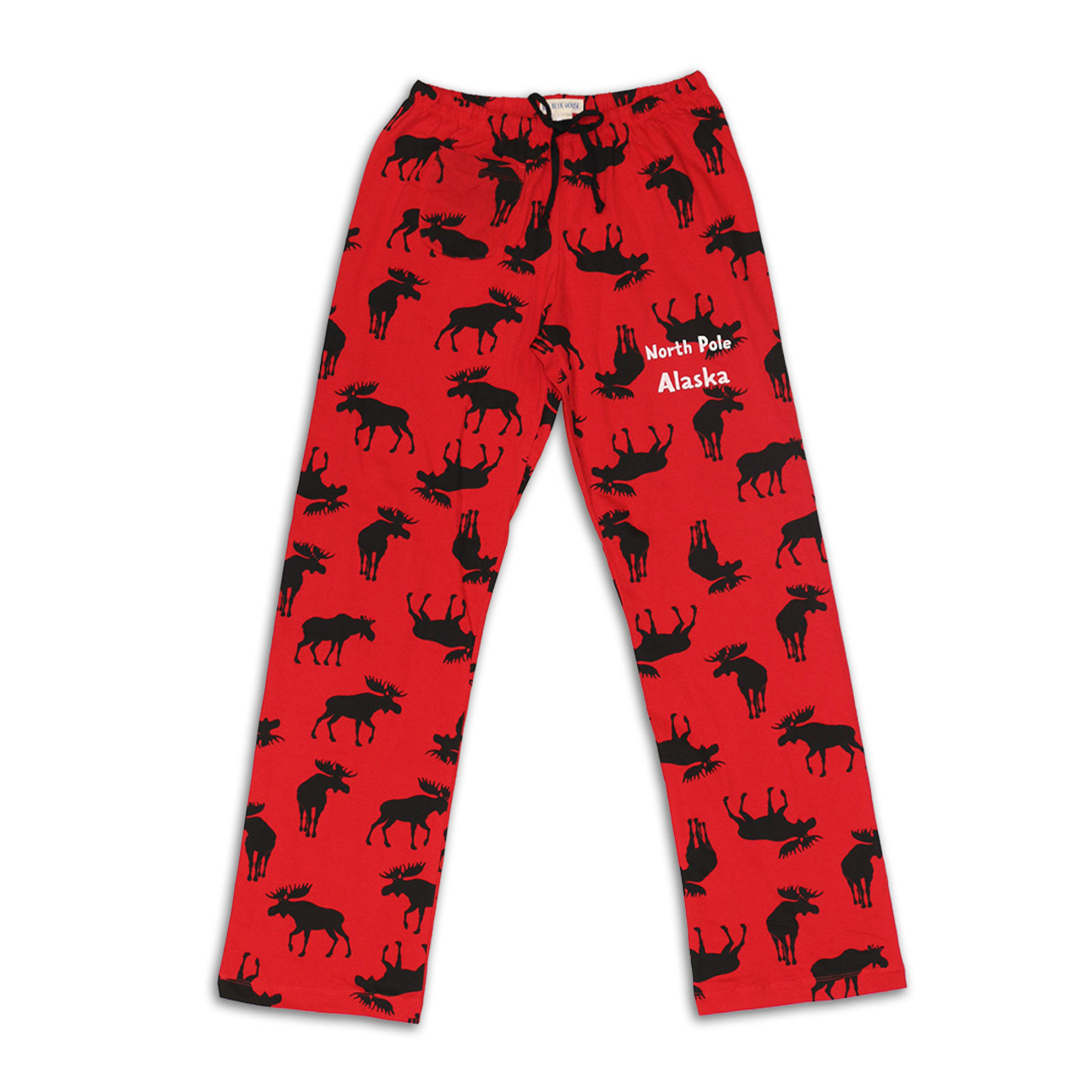 Moose On Red Women's Sleep Pants