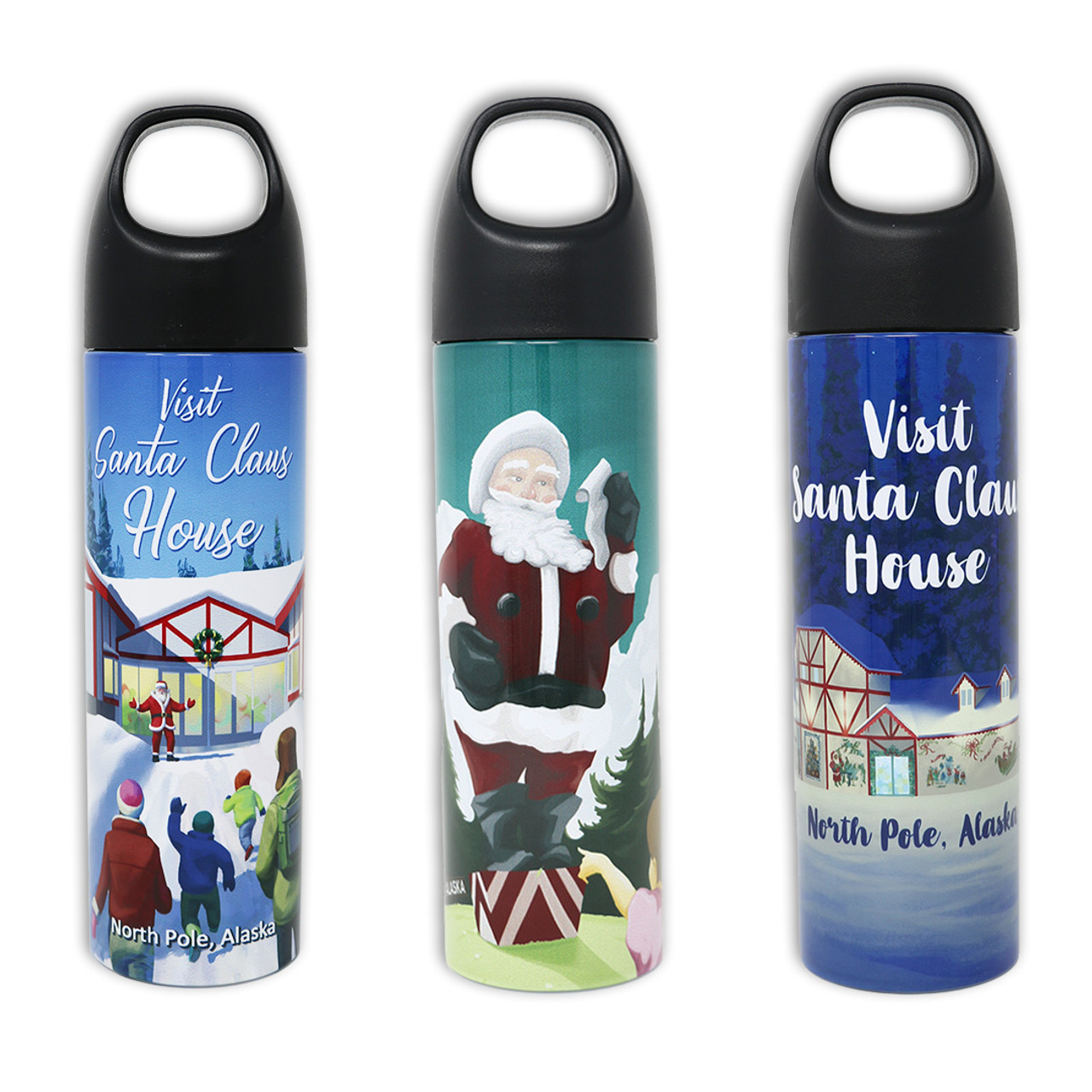 Santa Claus House Water Bottles