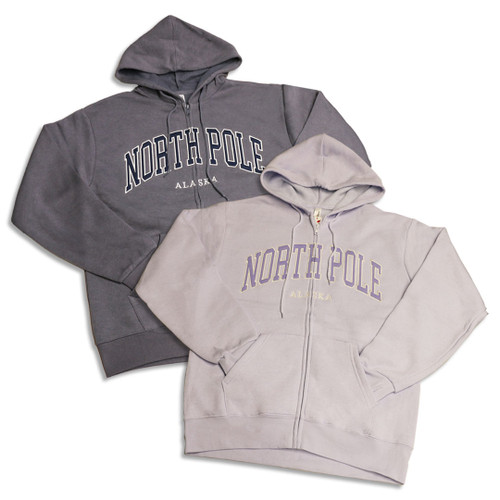 Full Zip Varsity North Pole Alaska Hoodie