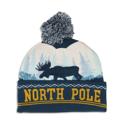 Knit Moose with Trees Beanie