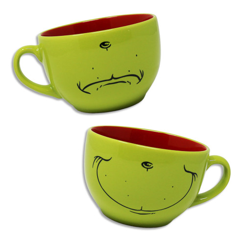Grinch Face Latte Mug