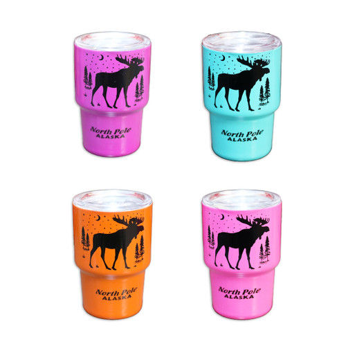 Mini Tumbler Shot Glass with Moose