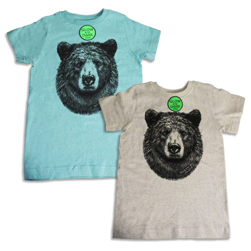 Black Bear Glow in the Dark Shirt for Kids