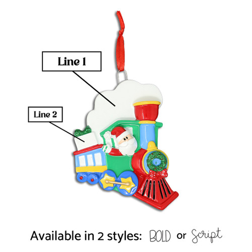 Personalized "Santa Train" Ornament