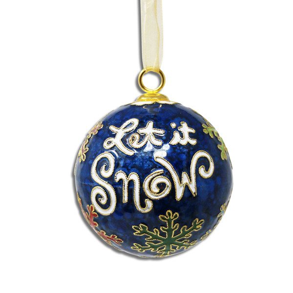 Cloissoné Let It Snow Ornament