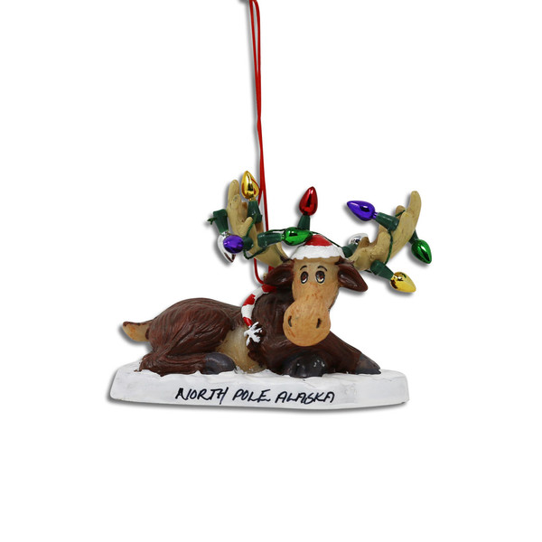 Moose with Bunny Ornament