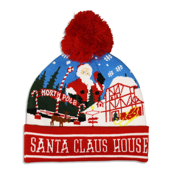 Knit Santa Claus House Beanie