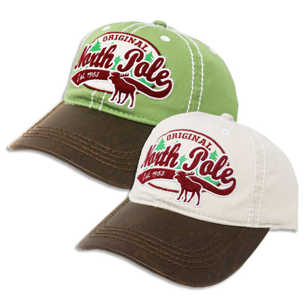 Original North Pole Moose Embroidered Hat
