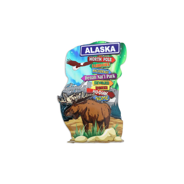 Alaska Town Signs Magnet