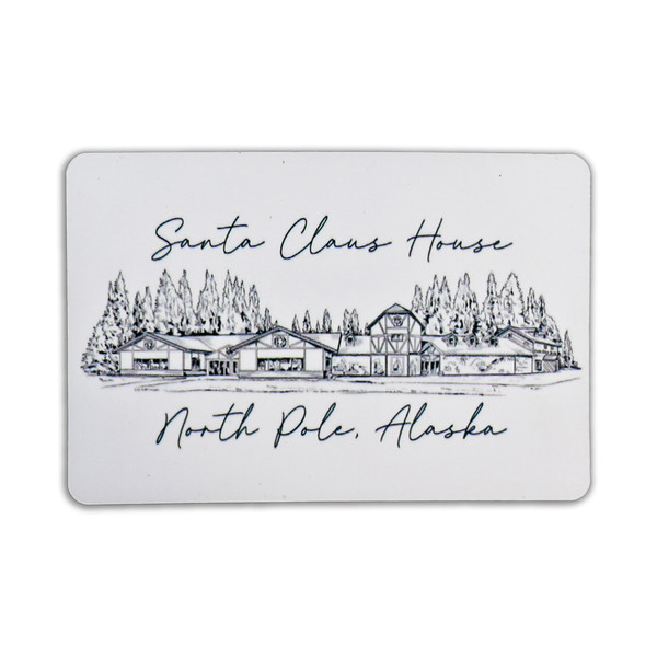 Santa Claus House Sketch Magnet