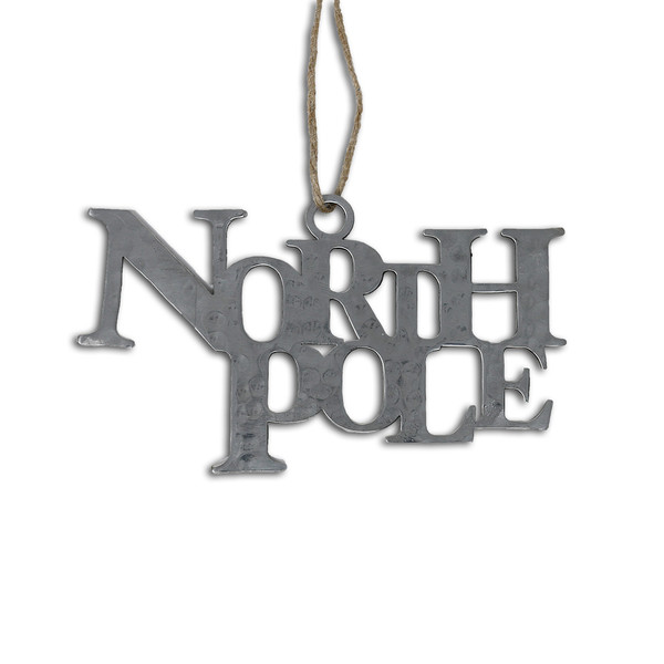 North Pole Stainless Steel Hammered Ornaments