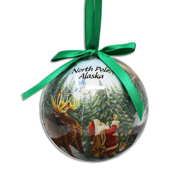 Santa with Animals Ball Ornament by Cape Shore