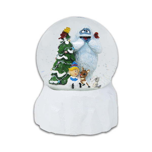 Large LED  Rudolph Musical Snow Globe