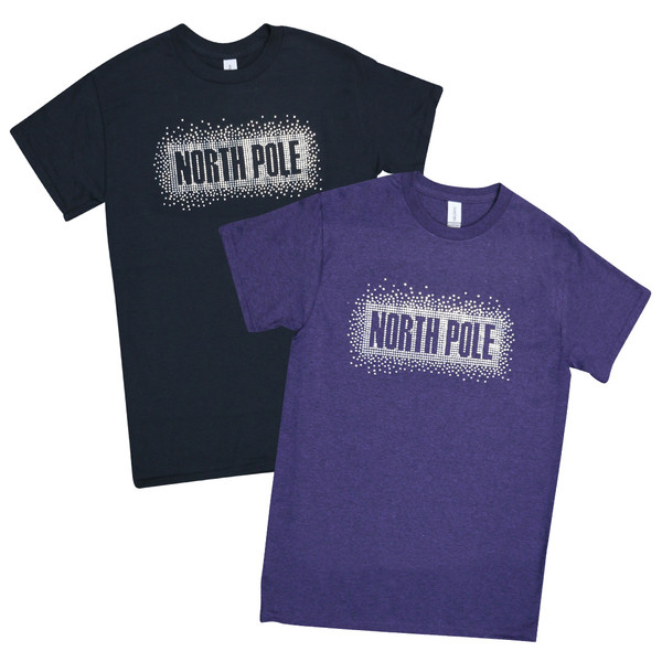 North Pole Splash Rhinestone Ladies Shirt