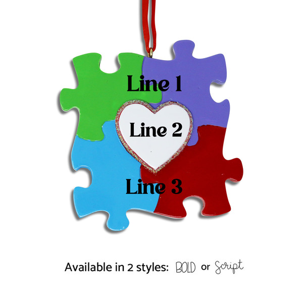 Personalized "Autism Awareness" Ornament