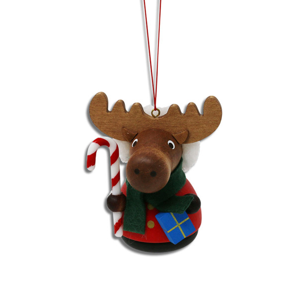 Santa Claus Moose Wobble Ornament