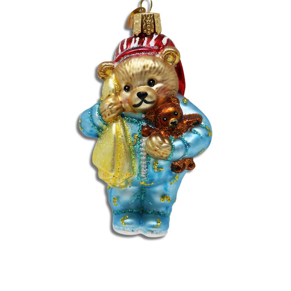 Bedtime Teddy Bear Ornament by Old World Christmas