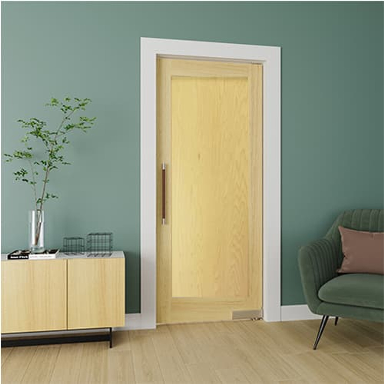 Single Classic Flat Panel Full Length Door